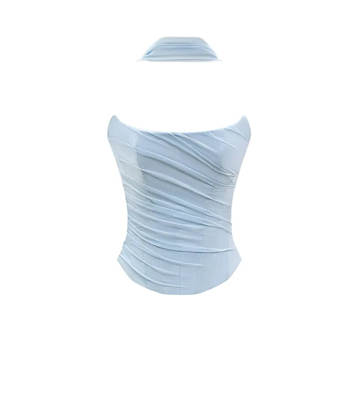House Of CB Set Hallie Strapless Corset With Neck Scarf & Cassidy Fluted Hem Maxi Skirt Bluebell  Size L/AU 12 photo 5