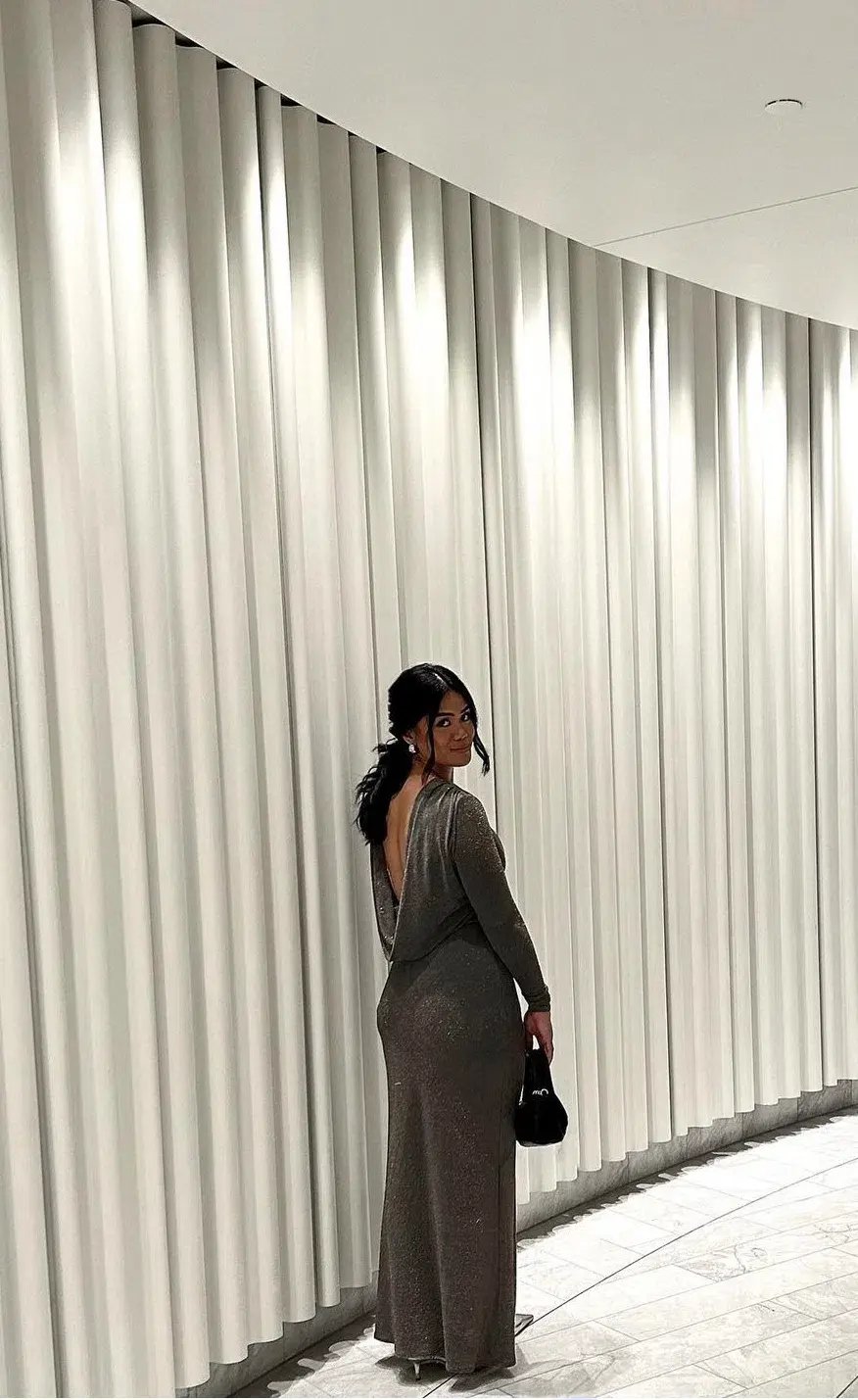 Arcina Ori Jen Dress Cool Grey Size 12 photo 3