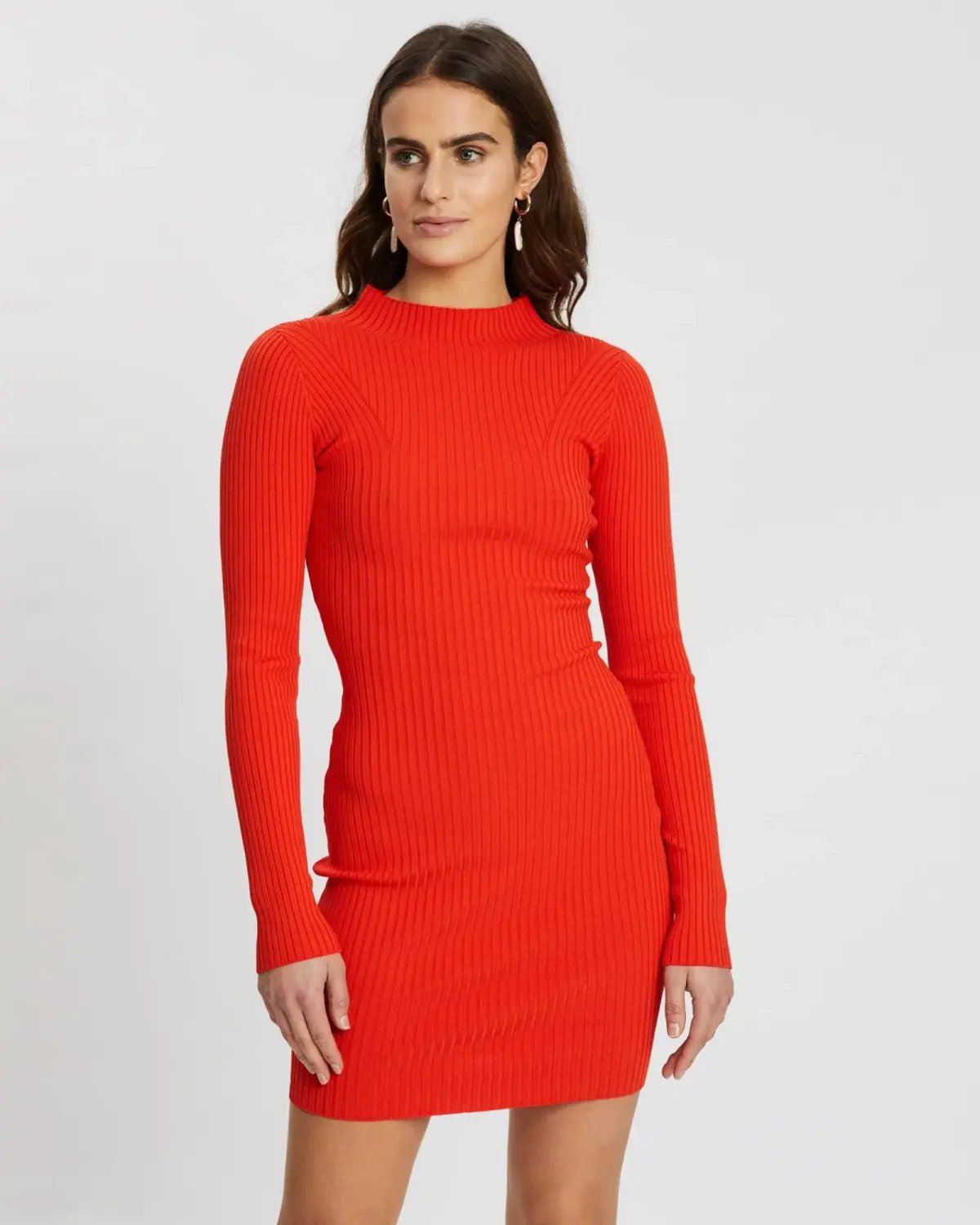 Bec & Bridge Chichi Knit Mini Dress Red Size AU 8 photo 2