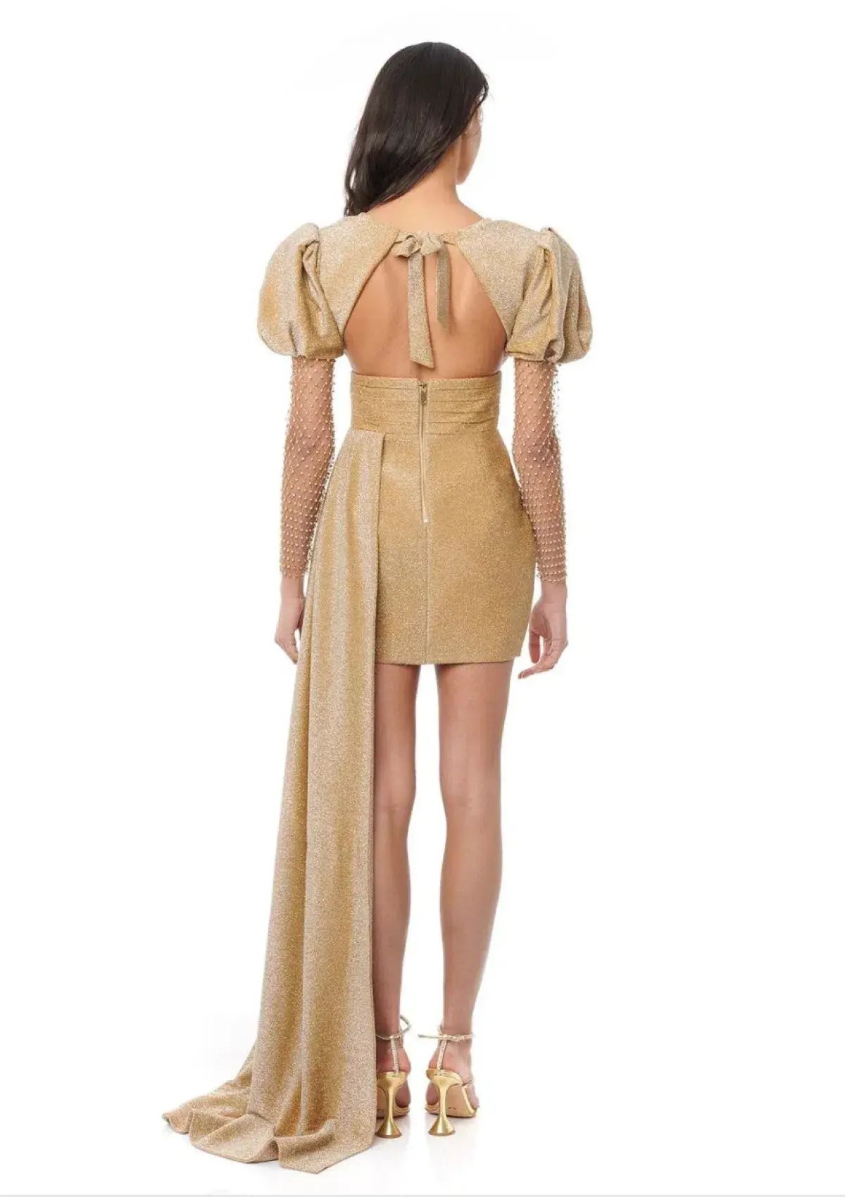 Eliya The Label Carla Mini Dress in Gold Size X-Small / AU 6 photo 4