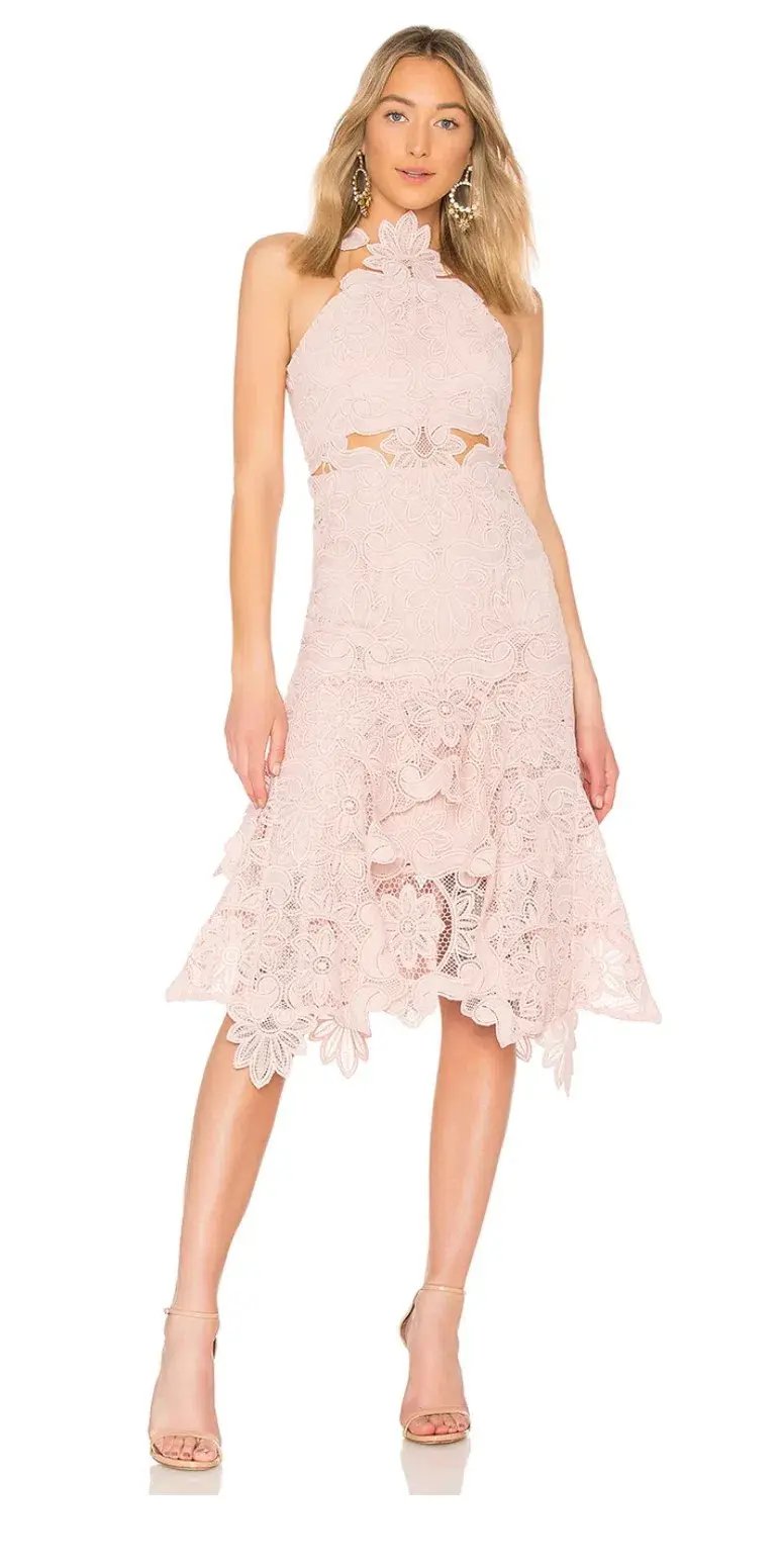 Thurley Waterlily Midi Dress Nude Size 10 photo 4