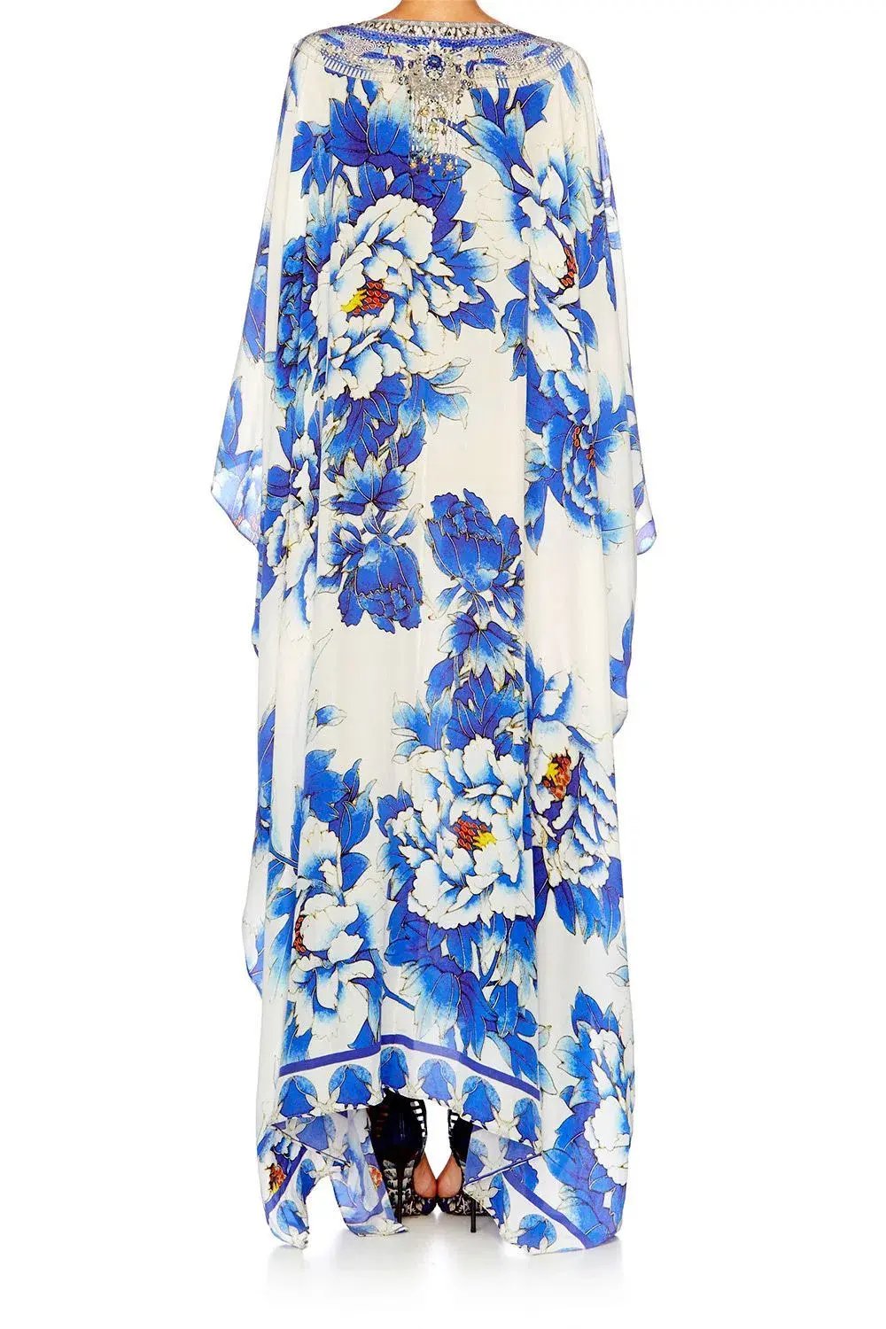 Camilla Ring Of Roses Split Front & Sleeve Kaftan Floral Print One Size photo 3