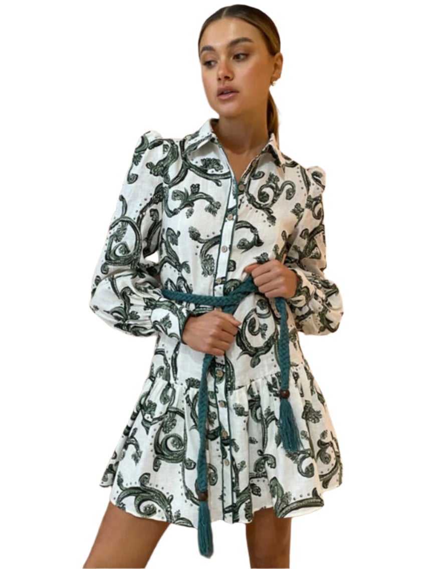 Kate Ford Zelie Shirt Short Dress in Valentina photo 3