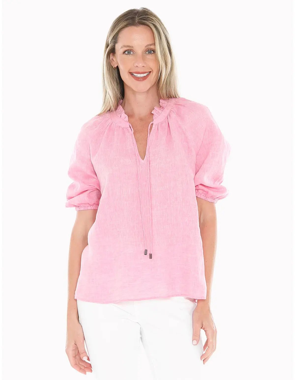 Jump Ruffle Neck Top Flamingo Size AU 16 photo 5