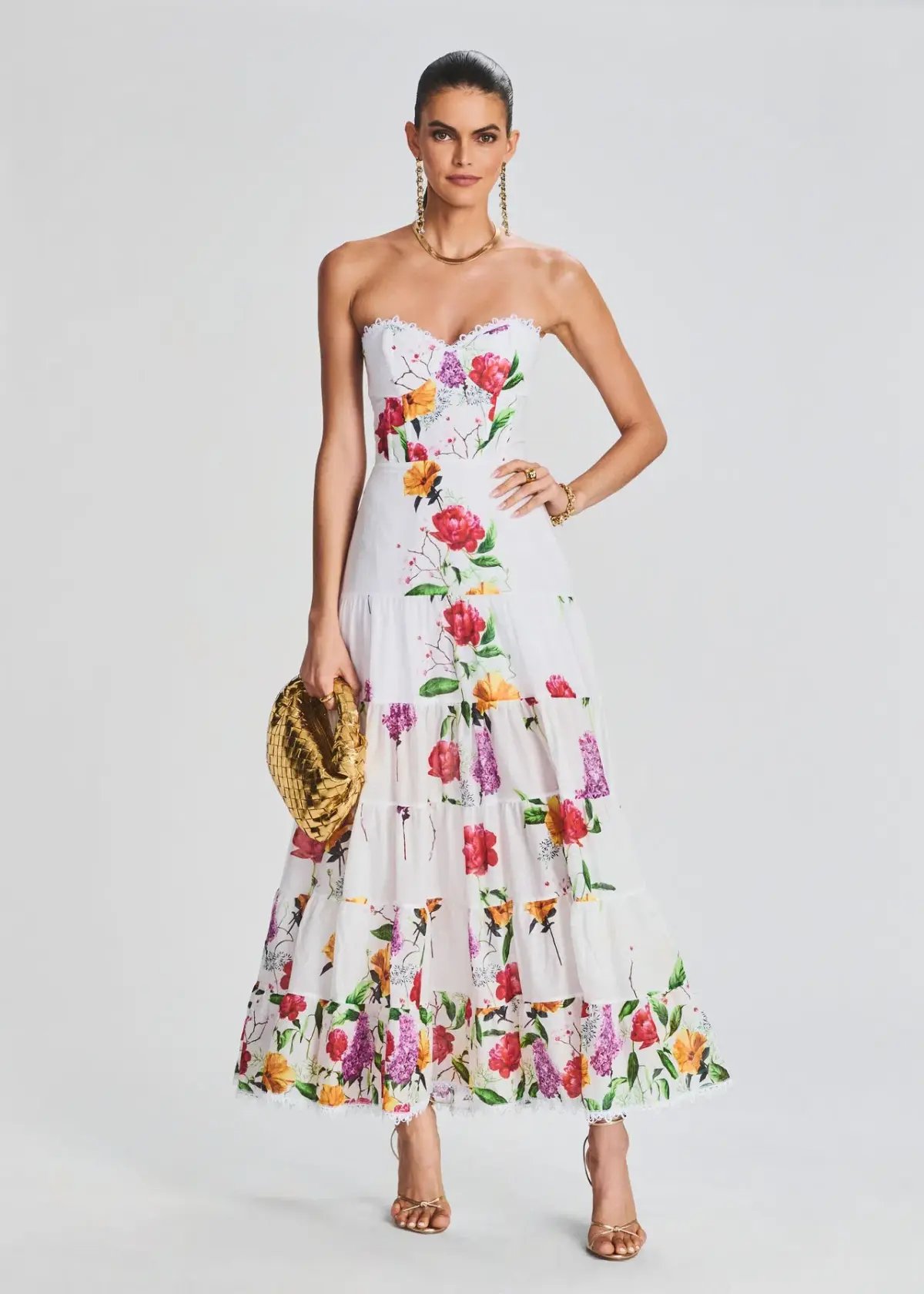 Charo Ruiz Ibiza Danny Long Dress Floral Size M / AU 10 photo 5