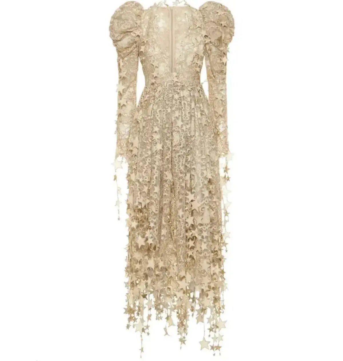 Zimmermann Celestial Zodiac Midi Dress Champagne Size 0 / AU 8 photo 3