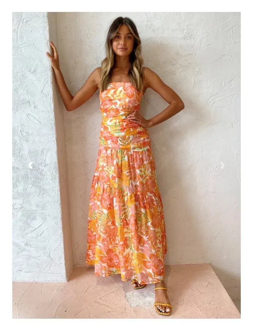 Issy Isles Dress in Aloha Orange Size AU 6 photo 2