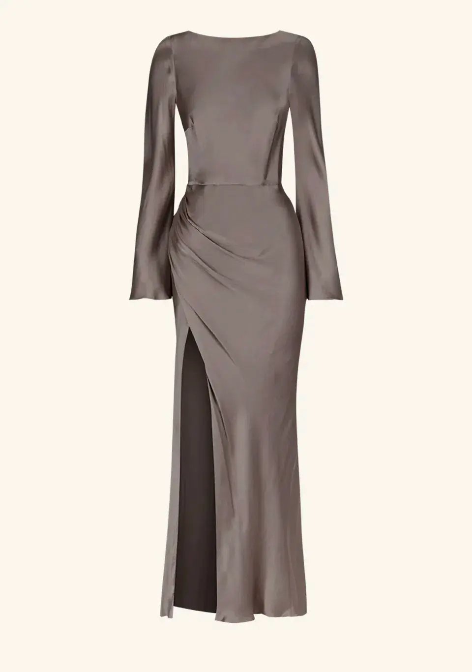 Shona Joy La Lune Flared Sleeve Side Split Midi Dress - Graphite Grey size 8 photo 7