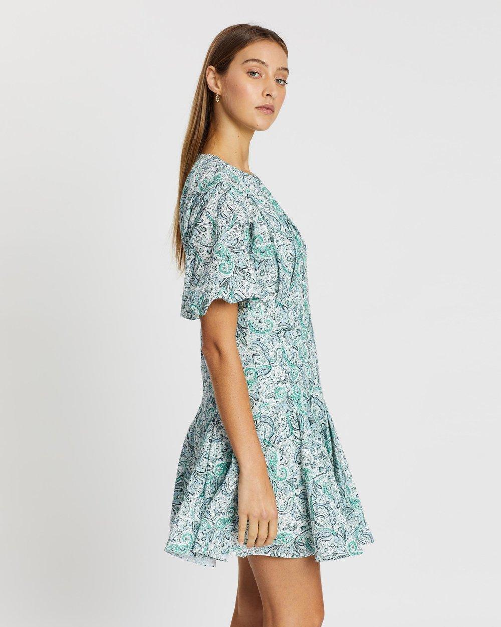 Thurley Brenton Mini Dress Perez Print Turquoise photo 2