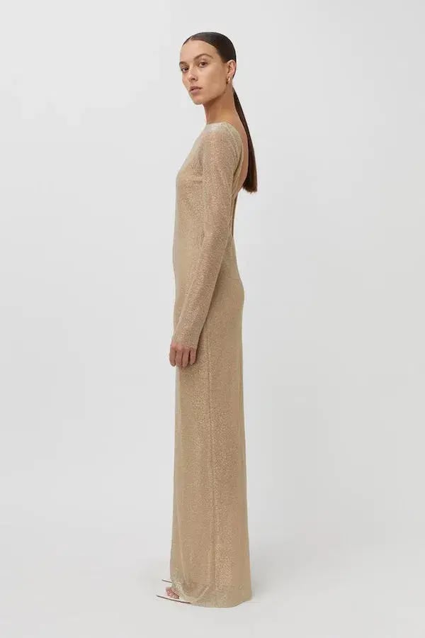 Camilla and Marc Ibiza Maxi Dress Gold Size 10 photo 2