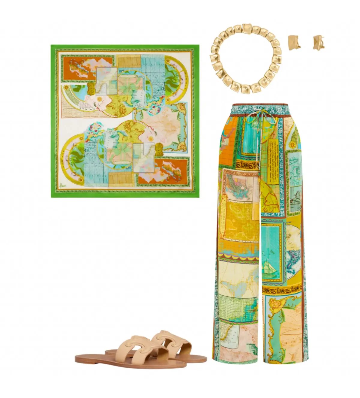 Alemais Atlas Scarf and Pant Set Print Size 8 photo 3