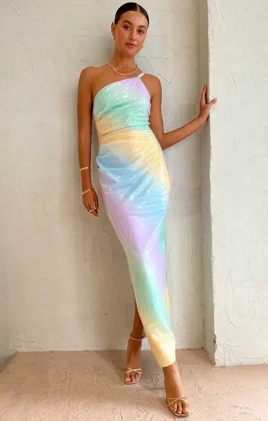 Suboo Ombre One Shoulder Split Maxi Dress Multi Size 8 photo 5