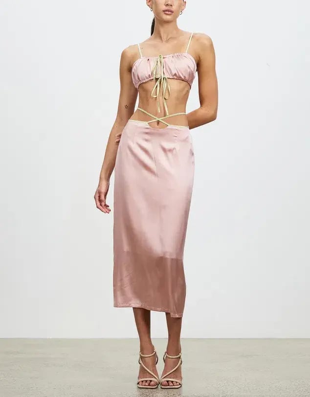 Hansen & Gretel Cali Top and Mariika Skirt Set Blush Size 8 photo 2