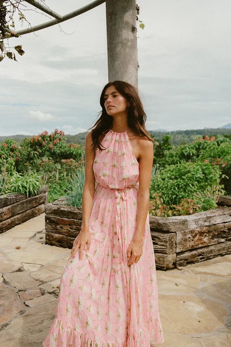 Palm Noosa Bluebell Dress in Pink Diamond Hydrangea Size 8 photo 7