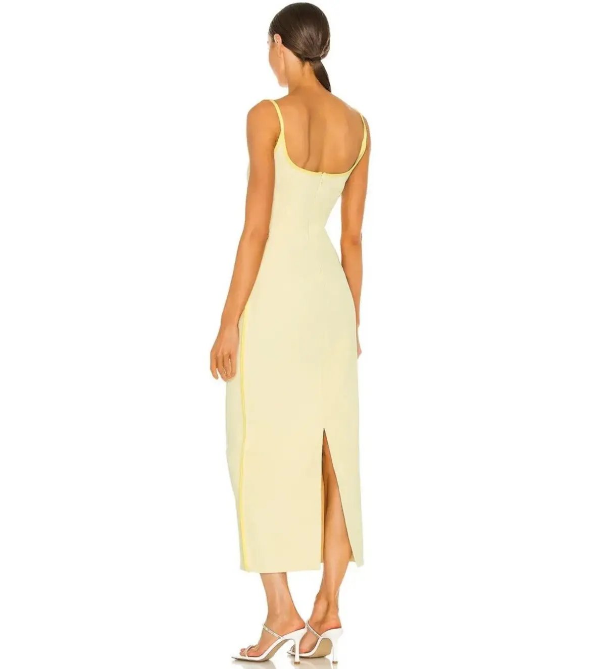 Paris Georgia Marlo Midi Dress Daffy Yellow Size XS AU 6 photo 5