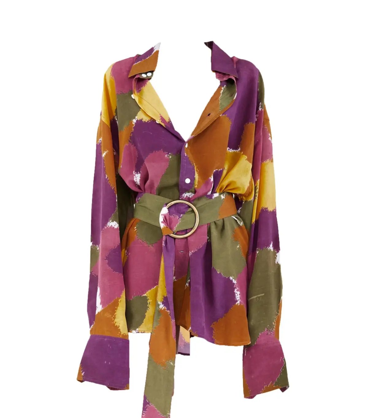 Bamba Swim Titan Shirt Dress In Dry Brush Print Size S / AU 8 photo 4