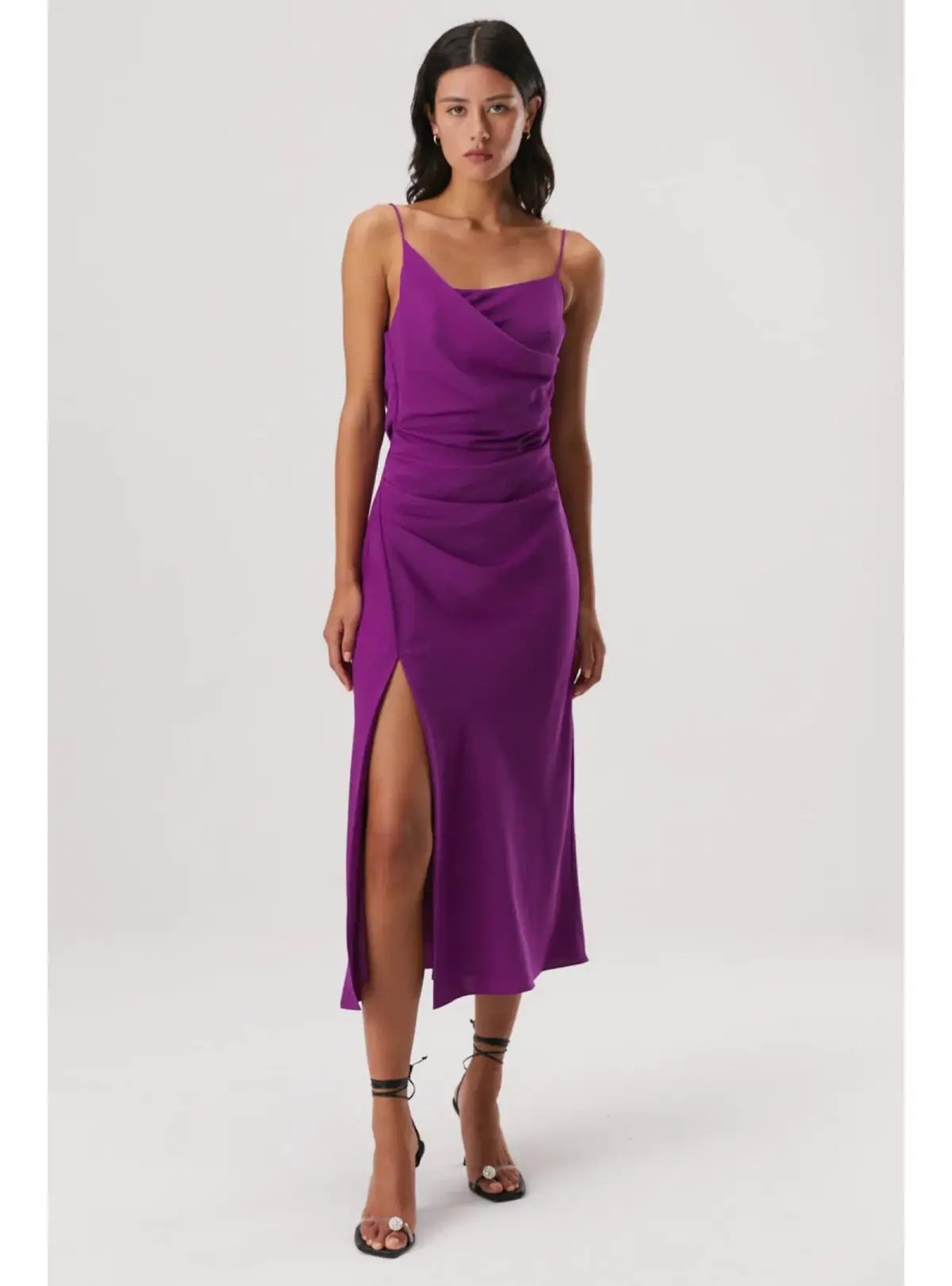 MISHA Alden Midi Dress Prism Violet Size 6/XS photo 2