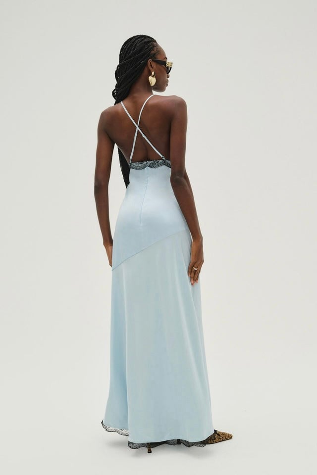 For Love and Lemons Mariella Maxi Dress - Blue photo 3