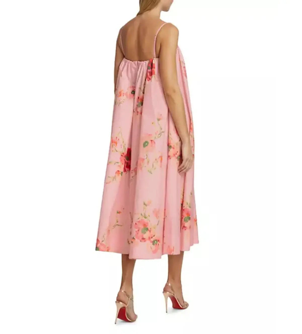 Zimmermann Lightburst Puff Midi Dress in Red Floral Size 0 / AU 8 photo 3