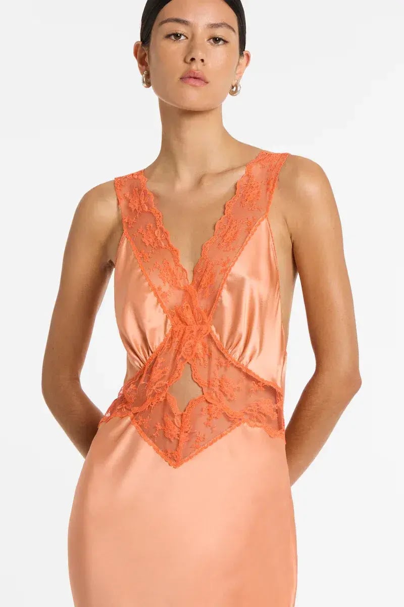 Sir The Label Aries Cut Out Gown Peach Size 6 photo 2
