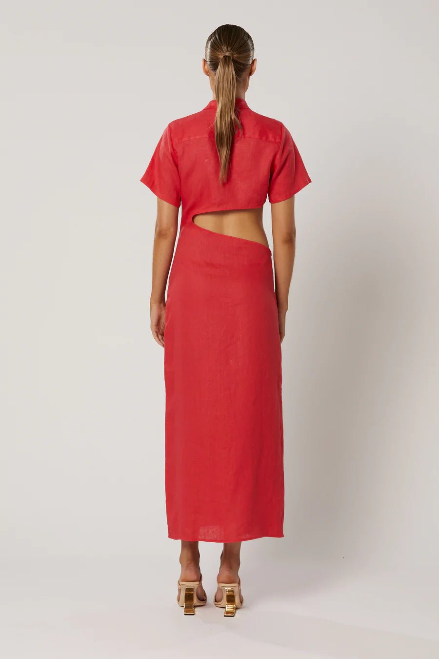 WINONA IMARA SIDE CUT DRESS - CRIMSON photo 3