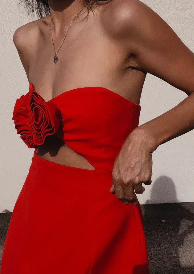 Yojani Boutique Valencia Mini Dress Red Size 12 photo 2