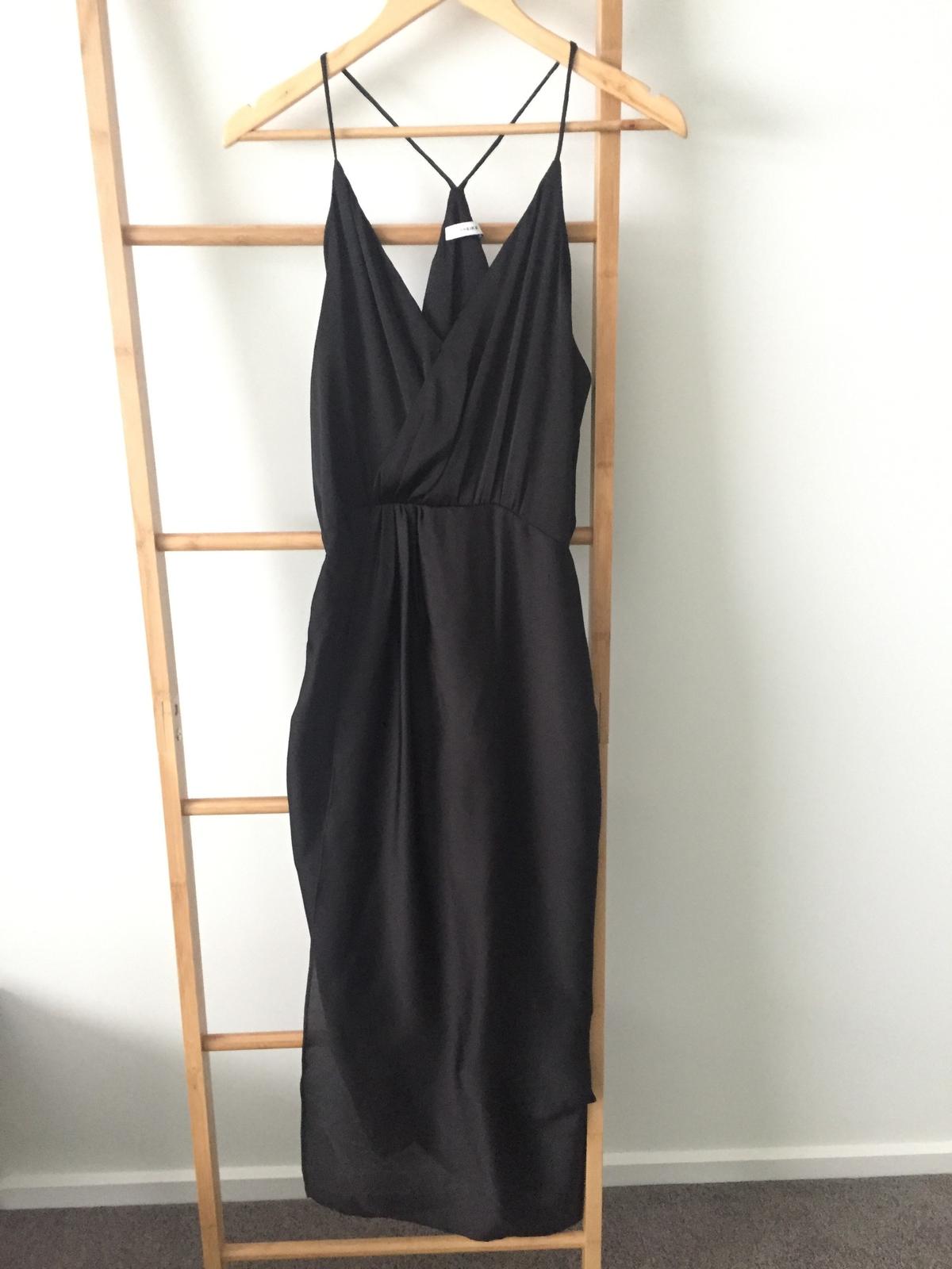 Sheike Black Asymmetrical Dress Size 14 photo 3