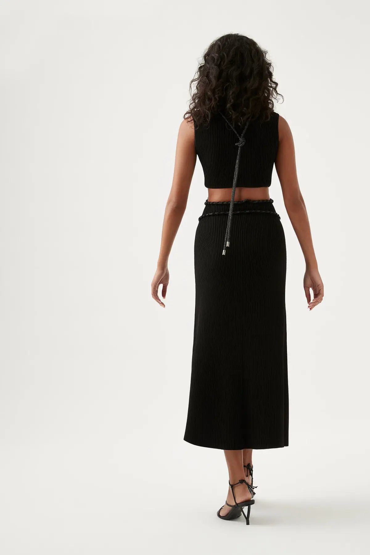 Aje Arp Cut Out Knit Midi Dress Black Size Small / AU 8 photo 2