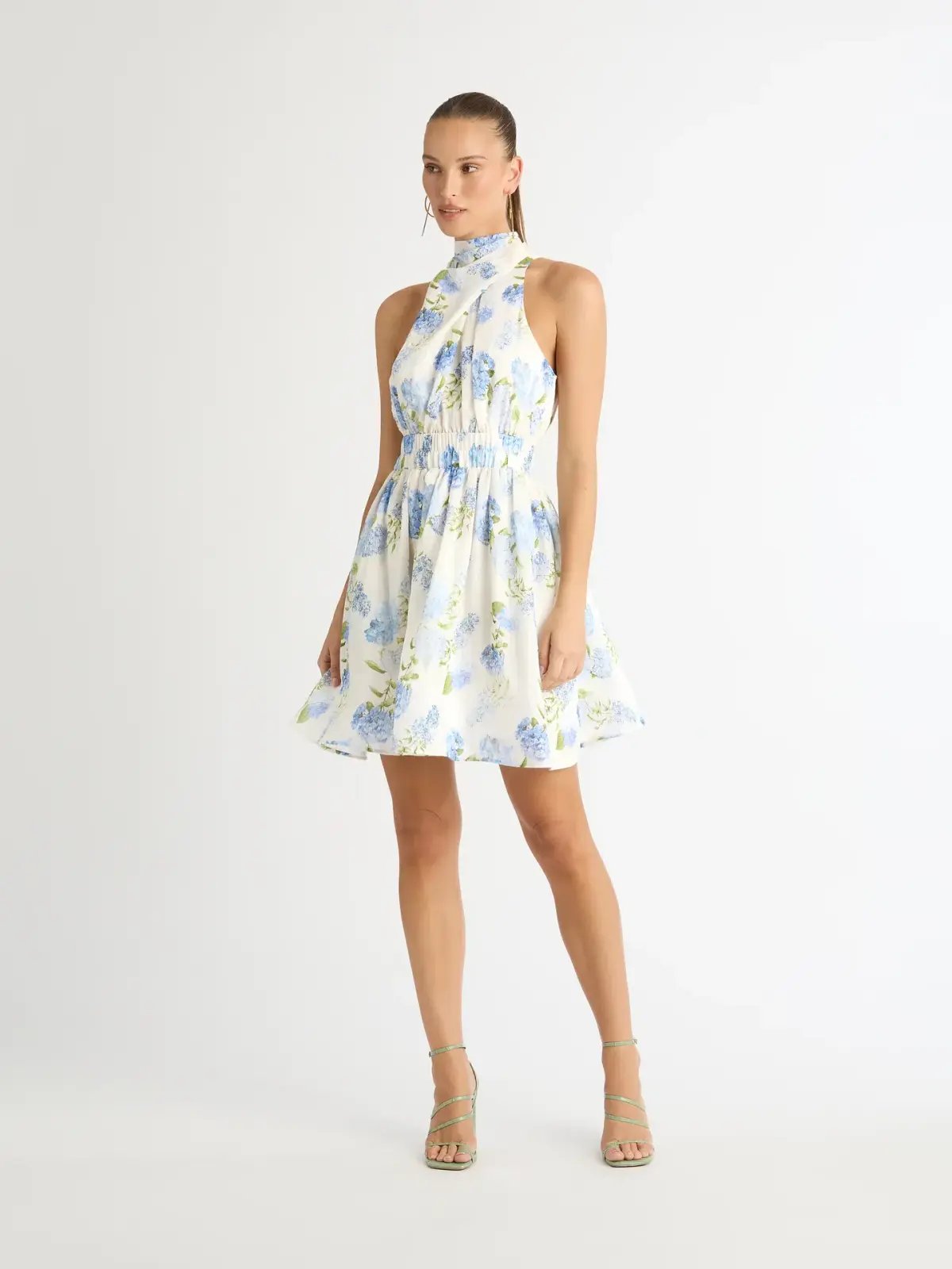 Sheike Blue Bell Mini Dress Floral Size 14 photo 2