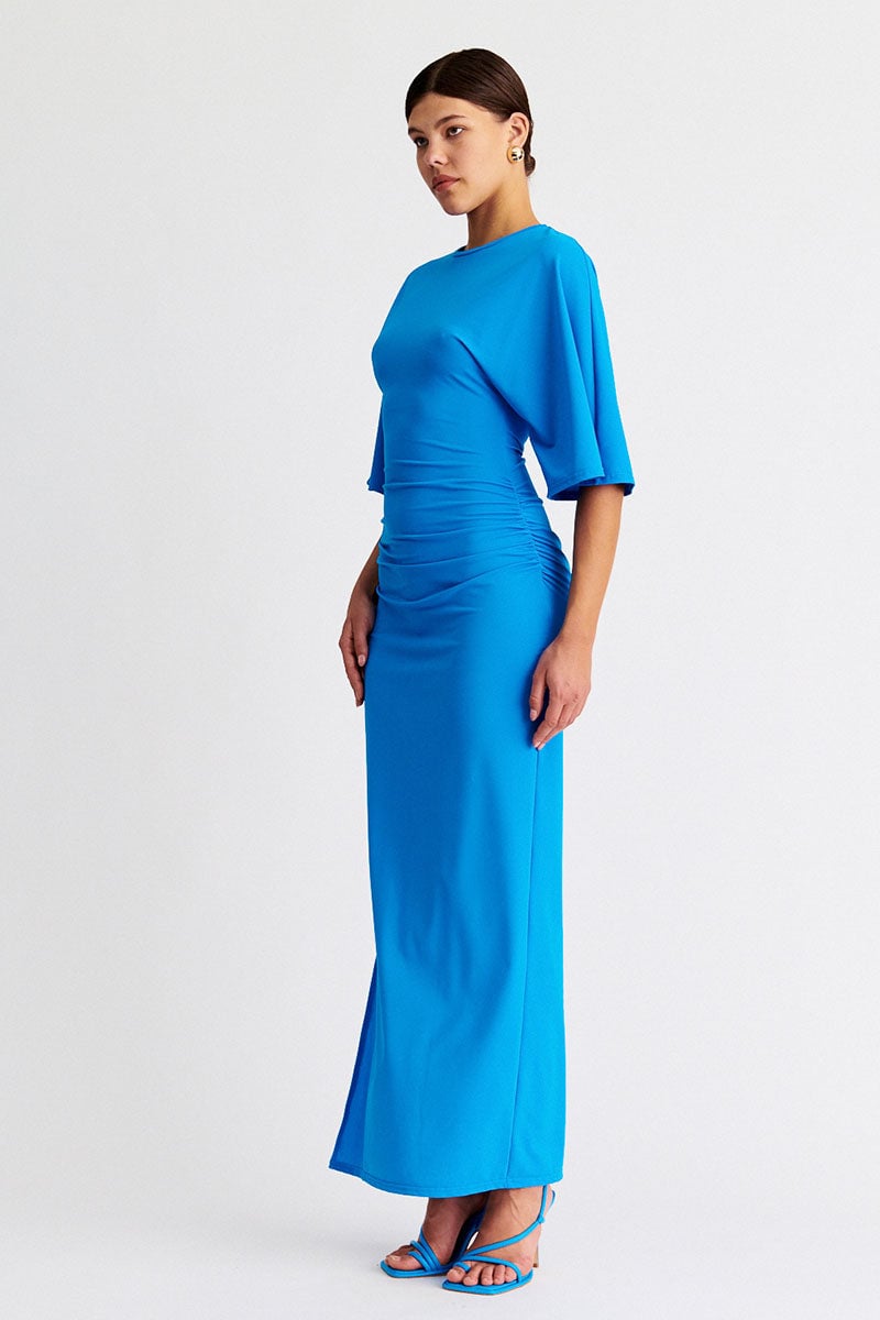 SUBOO IVY CAP SLEEVE MAXI - AZURE photo 2