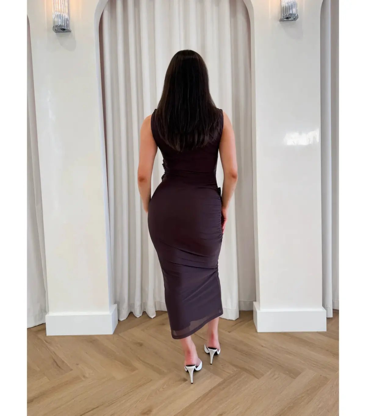 Misha Knox Dress Brown Size 10/M photo 2