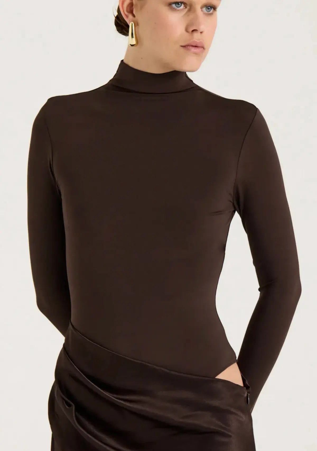 Henne Soraia Long Sleeve Maxi Dress Chocolate Size M / AU 10 photo 5