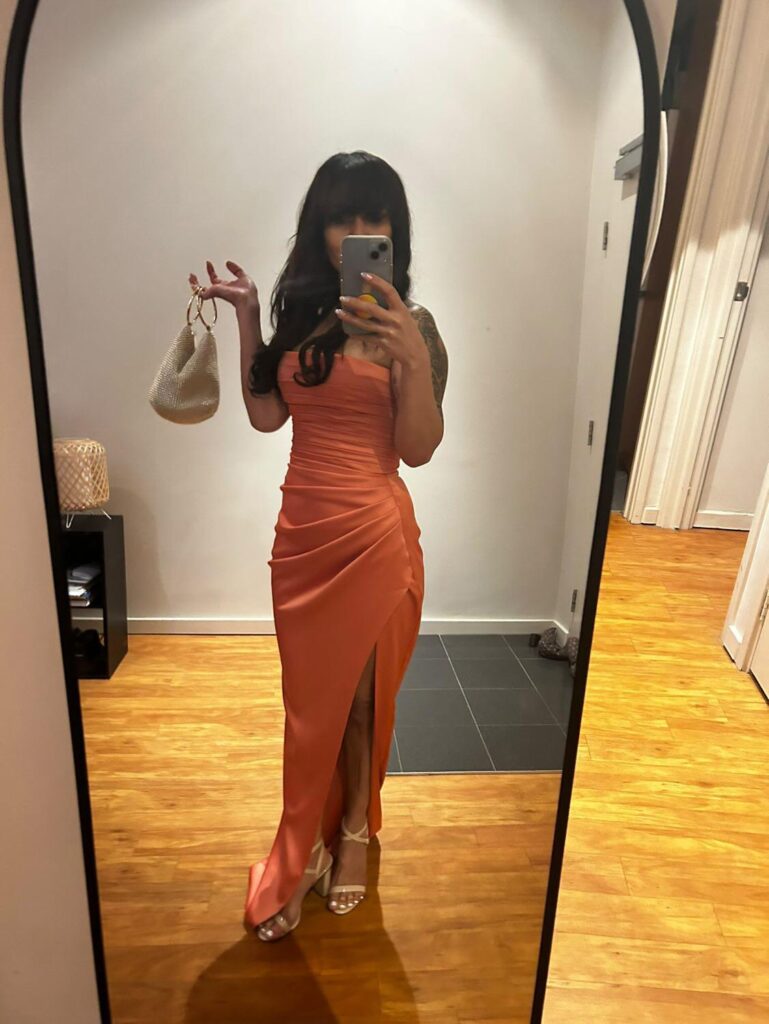 Lia Stublla Aggie Gown Coral photo 4