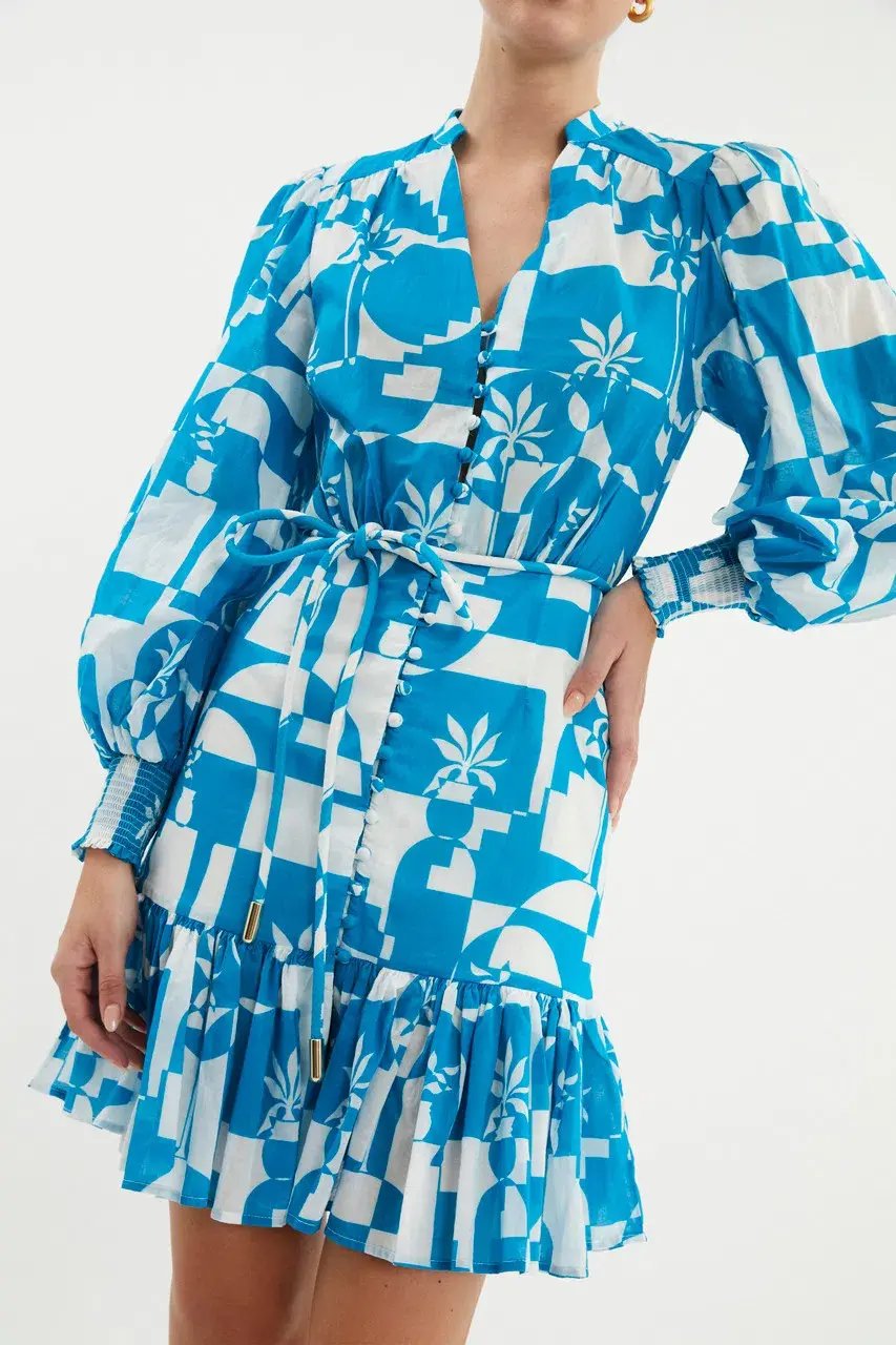 Rebecca Vallance Ibiza Mini Dress Print Size 10 photo 4