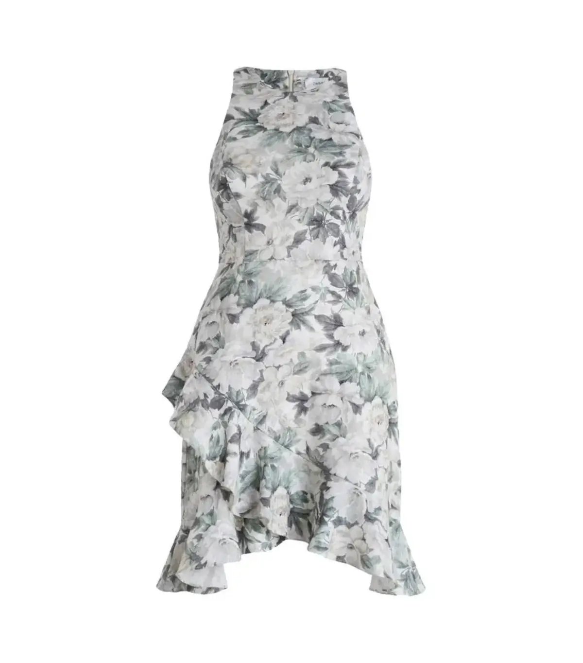 Zimmermann Bowerbird Flute Linen Mini Dress Floral Size 0 /  Size AU 8 photo 4