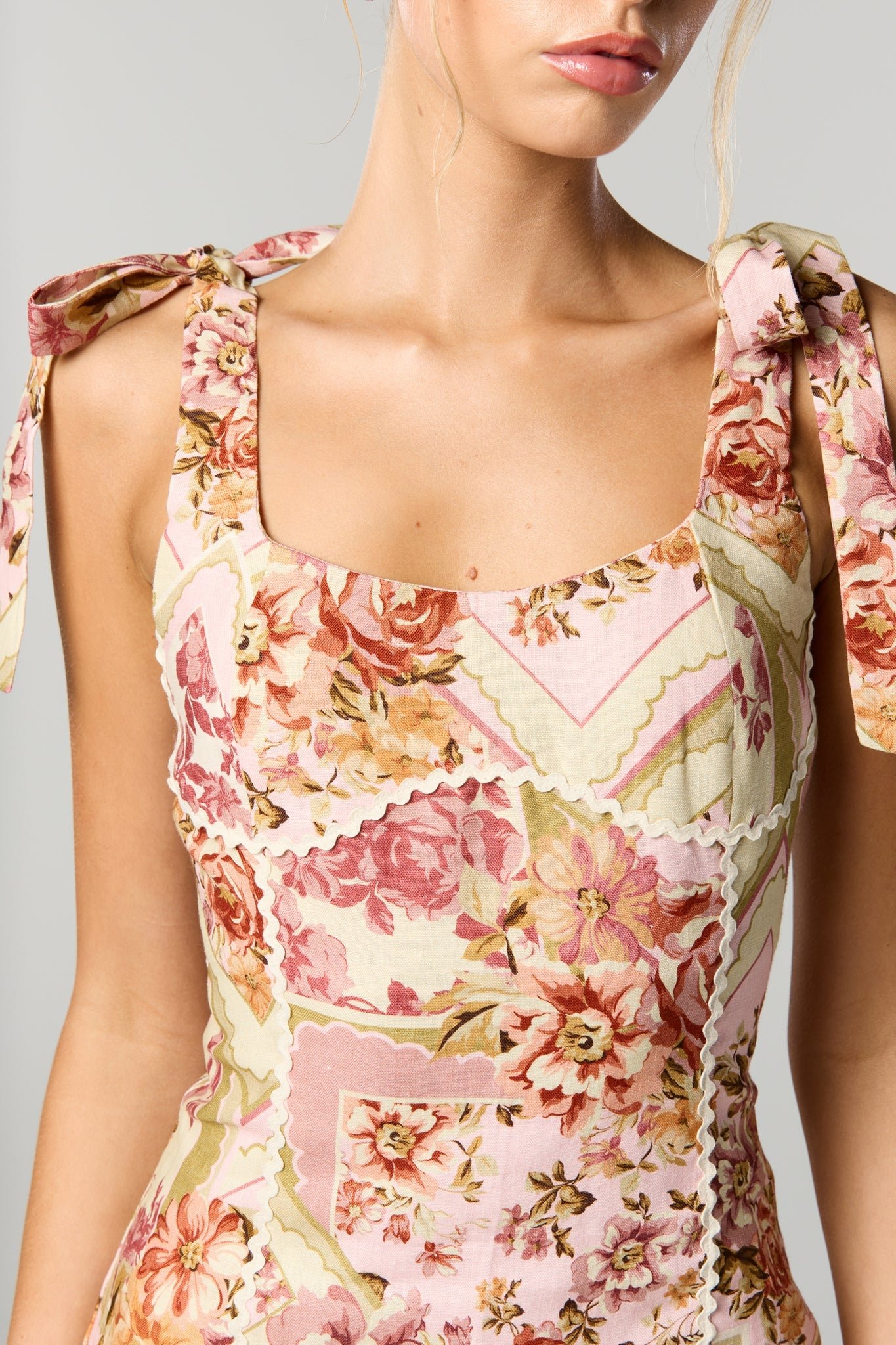 WINONA VAUGHN TIE SHORT DRESS - PRINT photo 4