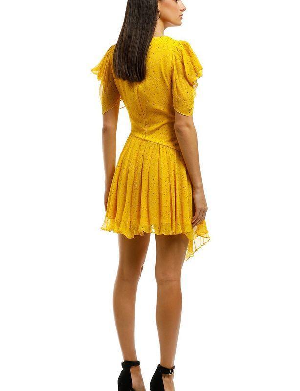Bec + Bridge Hibiscus Golden Mini Dress - Size 8 - Yellow photo 2