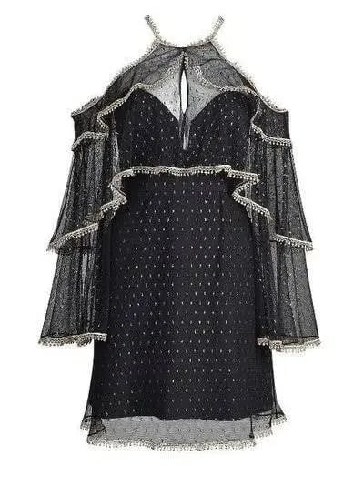 Thurley Moondance Mini Dress in Black Size AU 10 photo 4
