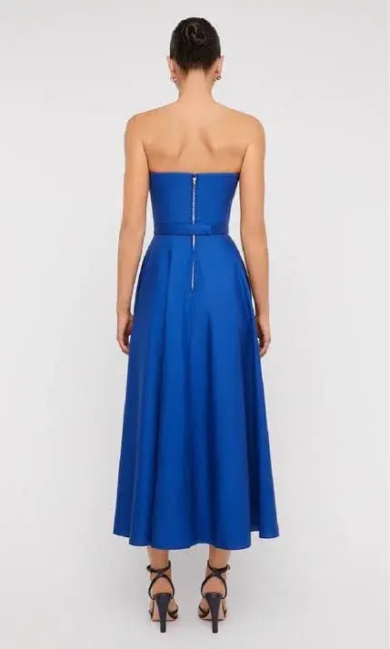 Scanlan Theodore Parachute Bustier Dress in Sapphire Size AU8 photo 5