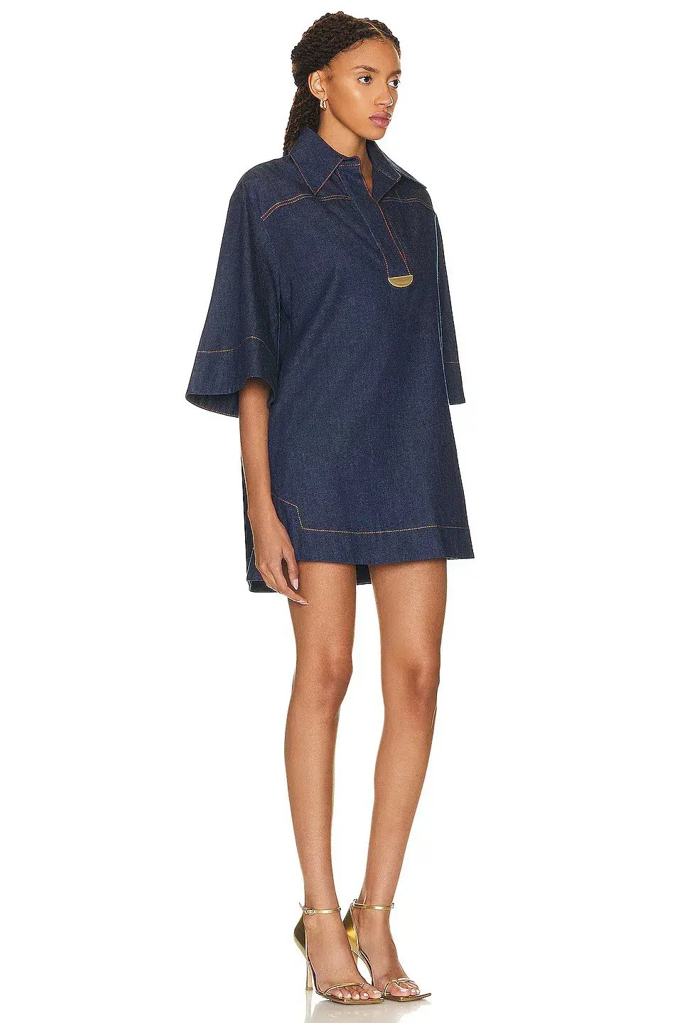 Zimmermann Denim Tunic Dress Ink Size 0 / AU 8 photo 2