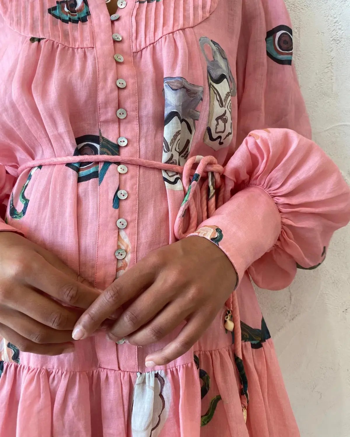 Alemais Cleo Smock Mini Dress Pink Size 8 AU photo 8