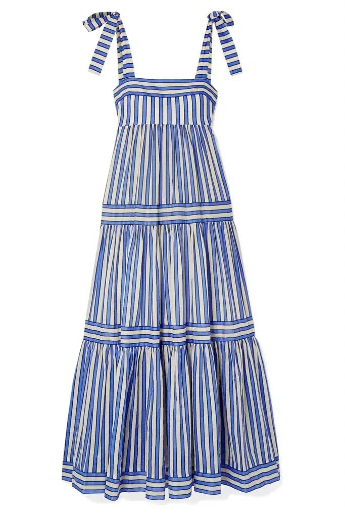 Zimmermann Verity Striped Tiered Maxi Dress Blue Stripe Size 0 / AU 8 photo 6