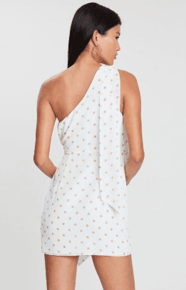 Shona Joy Tie Front One Shoulder Mini Dress Print Size 10 photo 3