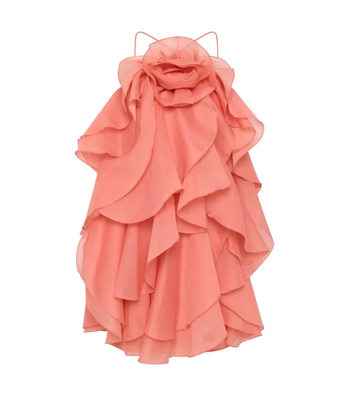 Aje Pandorea Layered Mini Dress Washed Coral Size AU 10 photo 6