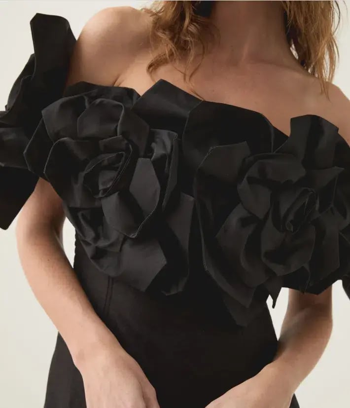 Aje Etta Midi Dress Black Size 12 photo 3