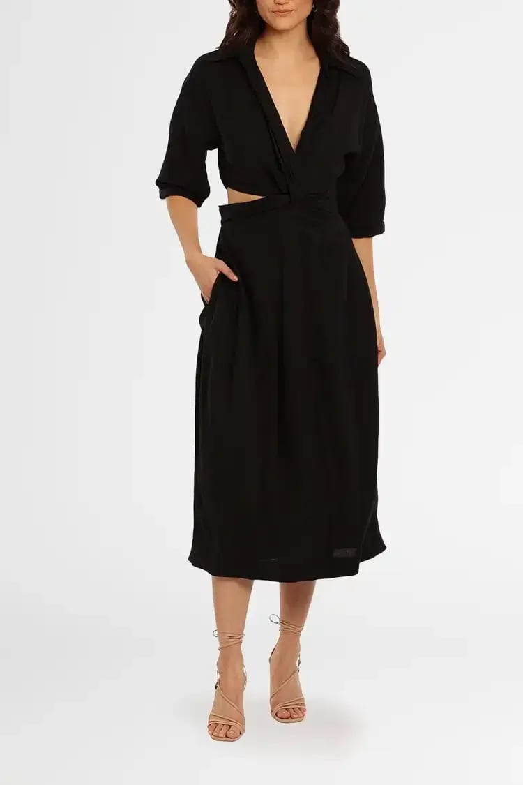 Camilla and Marc Marina Midi Dress in Black Size 8 photo 2