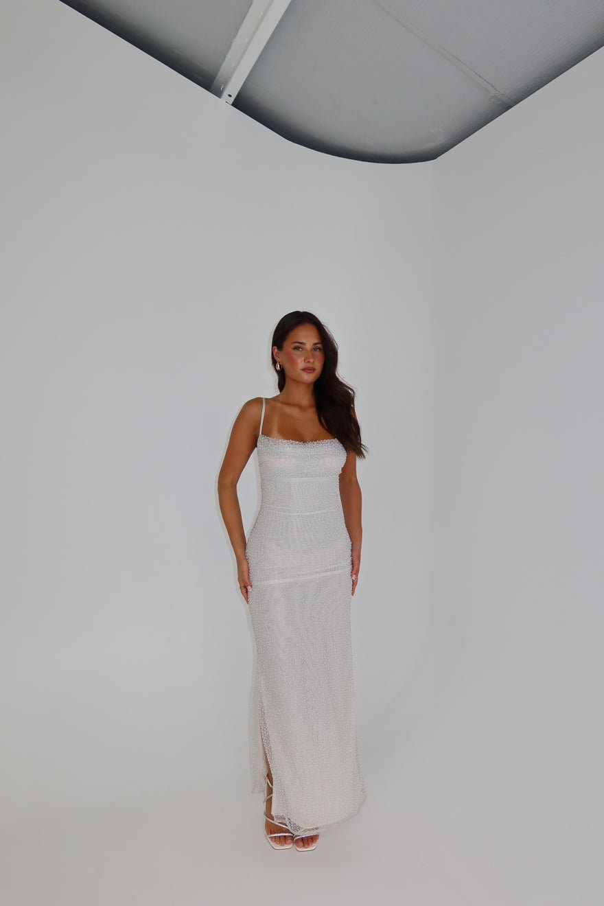 House of CB Calla Pearl Gown Ivory photo 4