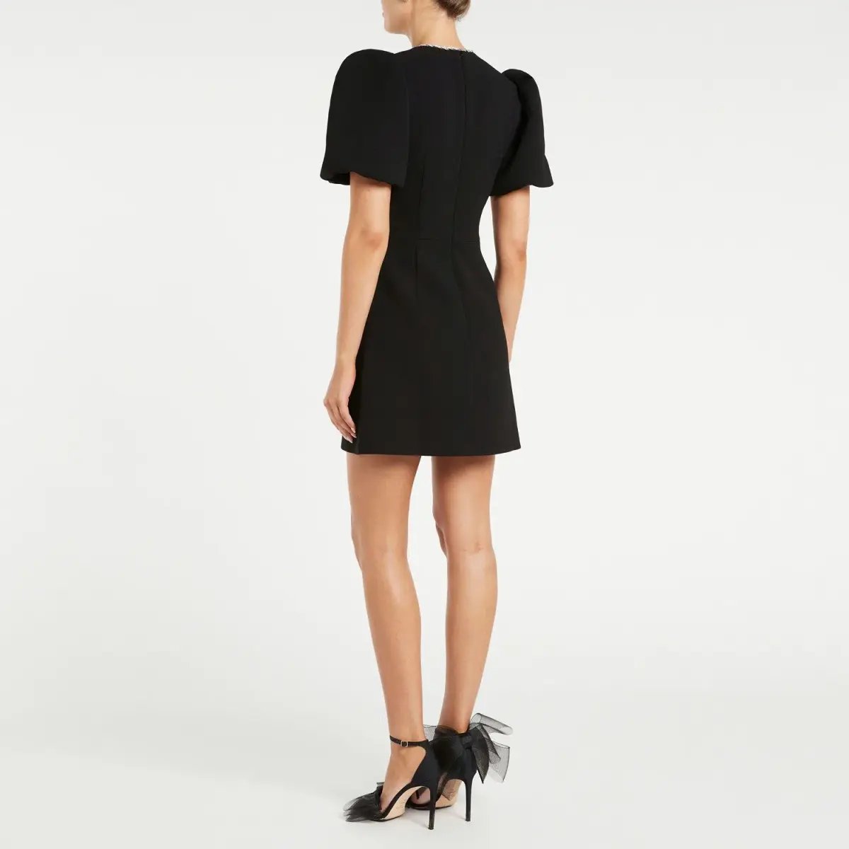 Rebecca Vallance Katie Bow Mini Dress Black Size 8 photo 3