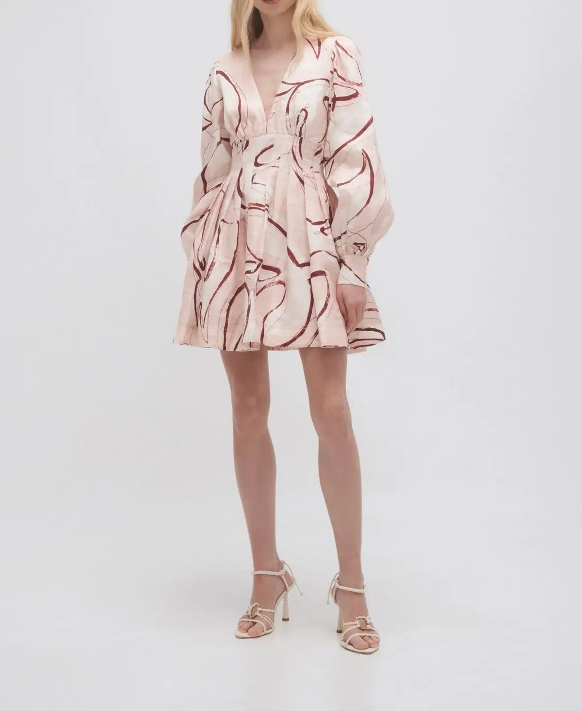 Aje Amelia Plunge Mini Dress Print Size 16 / 2XL photo 2