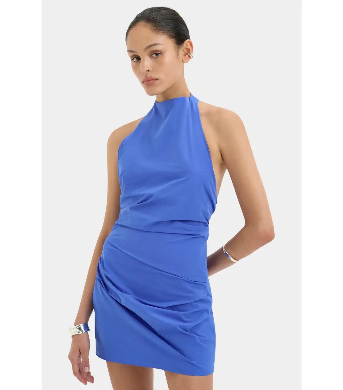 Sir the Label Sol Halter Mini Dress in Cobalt Blue Size AU 6 photo 2